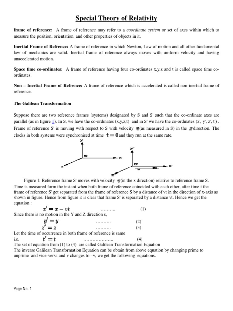 Theory of Relativity | PDF | Teaching Methods & Materials | Science ...