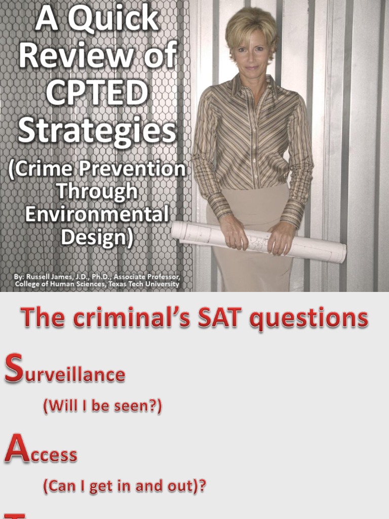CPTED Strategies for Crime Prevention | PDF | Closed Circuit Television ...
