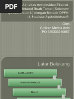 Download uji aktivitas antioksidan ekstrak metanol buah tomat dengan metode dpph by Ivhen Anin SN182073376 doc pdf