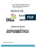Manual de Base de Datos Access 2010