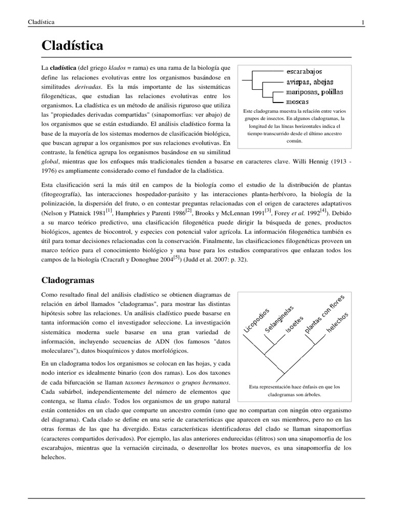 Cladística Clasificación biológica Taxonomía (biología)
