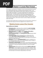 madeline hunters lesson plan format
