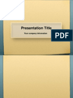 Presentation Title: Your Company Information