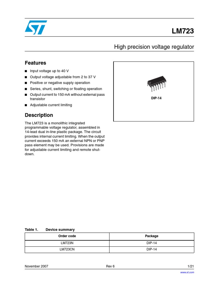 lm723 PDF | PDF | Bipolar Junction Transistor | Implied Warranty