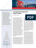 A Strategic Missed Opportunity: Turkey in Lebanon