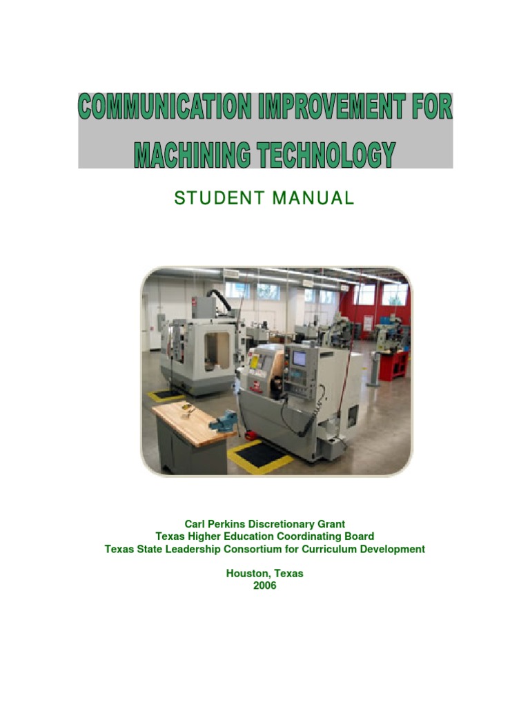 ESL Machining Student Manual PDF PDF Machining Machinist