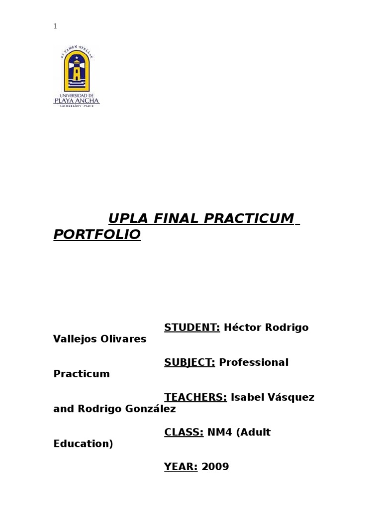 Final Practicum Portfolio Overview | PDF | Teachers | Pedagogy