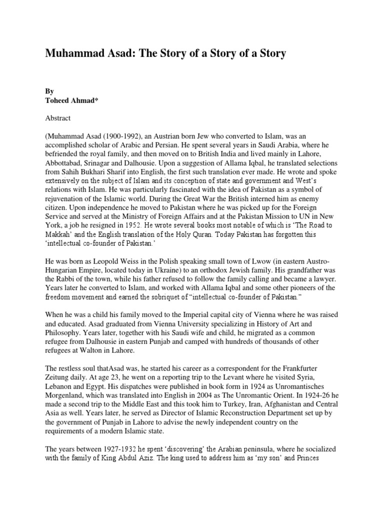 Muhammad Asad | PDF