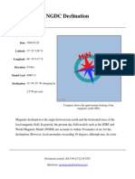 NGDC Declination: Geomag - Models@noaa - Gov