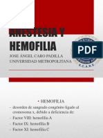 Anestesia y Hemofilia