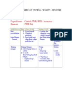 Teknik Membuat Jadual Waktu Sendiri