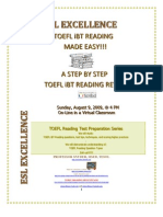 The TOEFL iBT Step by Step Reading Made Easy Seminar