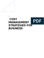 Cost Management Strategies For Business I