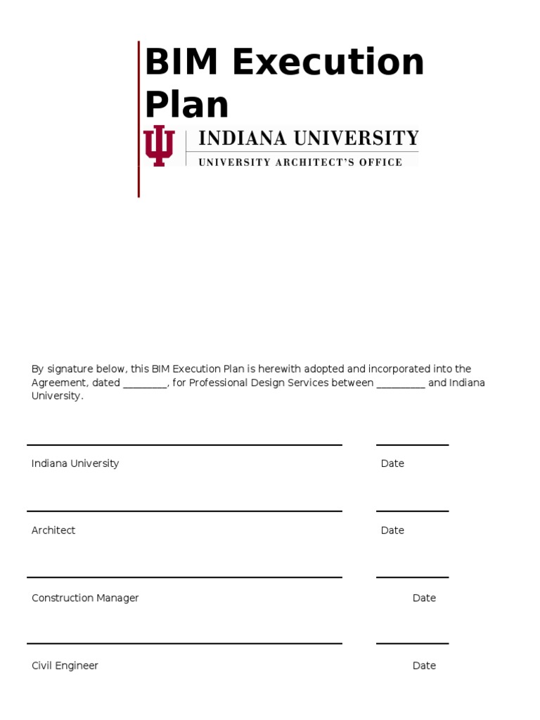 Indiana University BIM Execution Plan | PDF | Construction Management ...