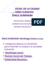 Teorìa Social de La Ciudad Durkheim