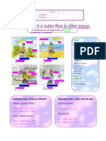 Adjectives Comparatives Seasons Weather