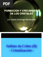 2. Formación y crecimiento de cristales