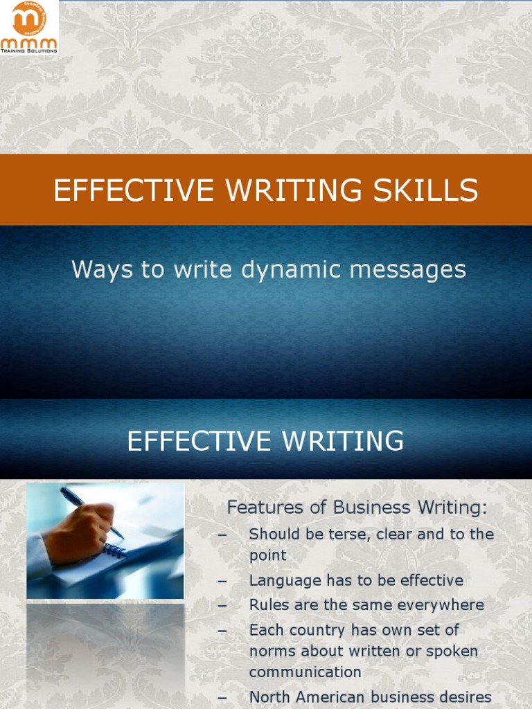 business writing skills presentation ppt