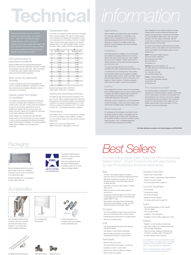 Stelrad Radiators Installation Guide | PDF | Radiator | Hvac
