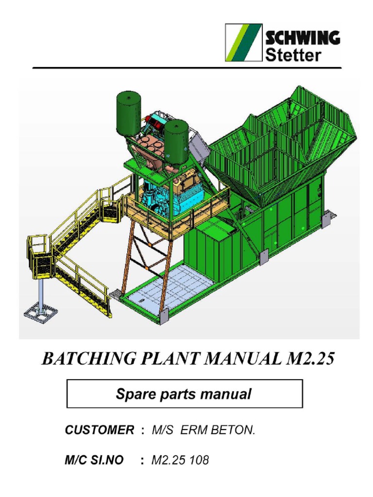 Schwing Stetter Batching Plant Cp30 Spare Parts Pdf Reviewmotors.co