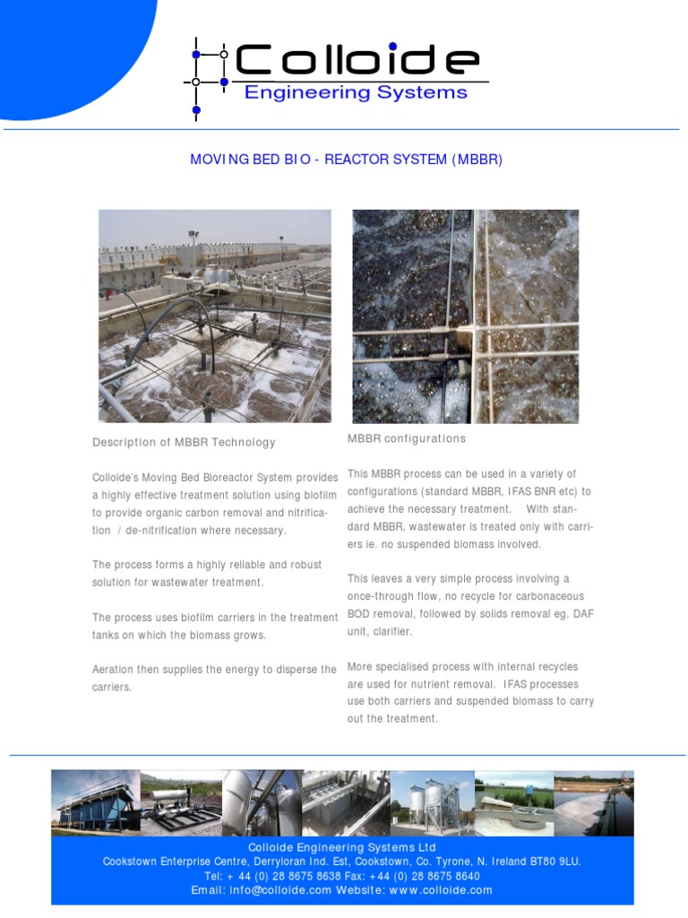 MBBR Wastewater Treatment Overview | PDF | Sewage Treatment | Wastewater