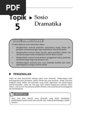 Topik 5 Sosio Dramatika  PDF