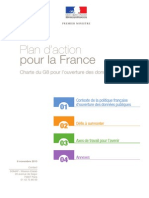 Plan D'action Pour La France - Charte Du G8 Pour L'ouverture Des Données Publiques