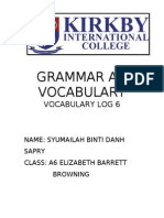 Vocabulary Log 6