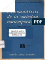 Erich Fromm Psicoanalisis de La Sociedad Contemporanea