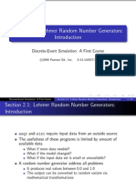 Section 2.1: Lehmer Random Number Generators:: Discrete-Event Simulation: A First Course