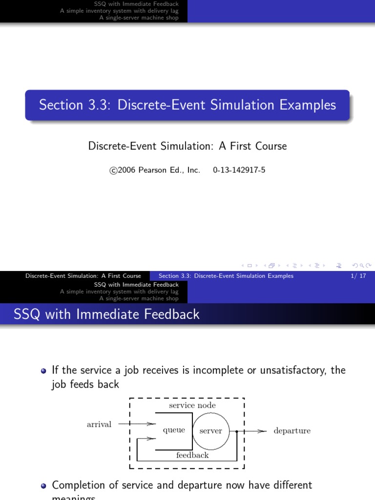 Section 3.3: Discrete-Event Simulation Examples | Download Free PDF ...