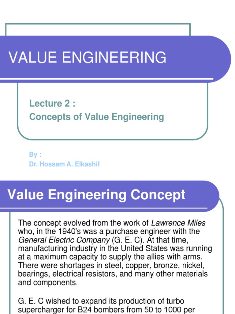 Understanding Value Engineering Concepts | PDF | Industries | Business