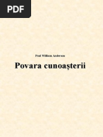 Anderson, Poul William - Povara Cunoasterii PDF