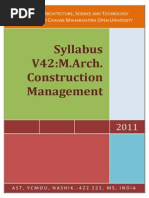 Ycmou M Arch Construction Management Syllabus