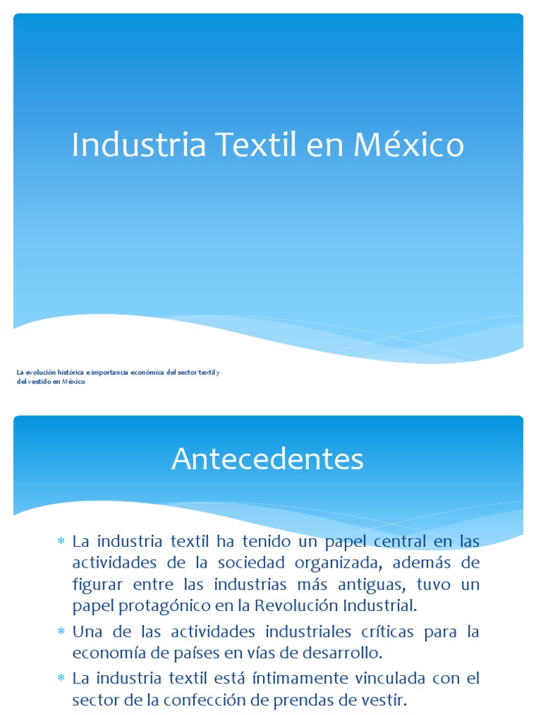 Industria Textil en Mexico | PDF | Industria textil | México