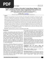 IN SILICO CHARECTERIZATION OF KERATITIS CAUSING HERPES SIMPLEX VIRUS (HSV1) MEMBRANE PROTEINS USING COMPUTATIONAL TOOLS AND SERVERS.pdf