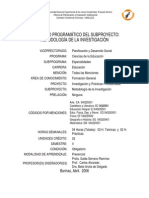 Cont. Prog. de Metodologia de Investigacion 2006