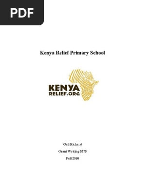 Kenya Relief Grant Proposal 