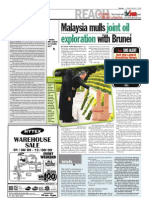 TheSun 2009-08-07 Page02 Malaysia Mulls Joint Oil Exploration With Brunei