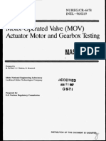 Motor-Operated Valve Actuator Motor and Gearbox Testing: NUREG/CR-6478 Inel