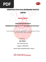 Download SEGMENTATION MODEL OF COCA-COLA - AMIT KRISHNA by amit-1 SN18240530 doc pdf