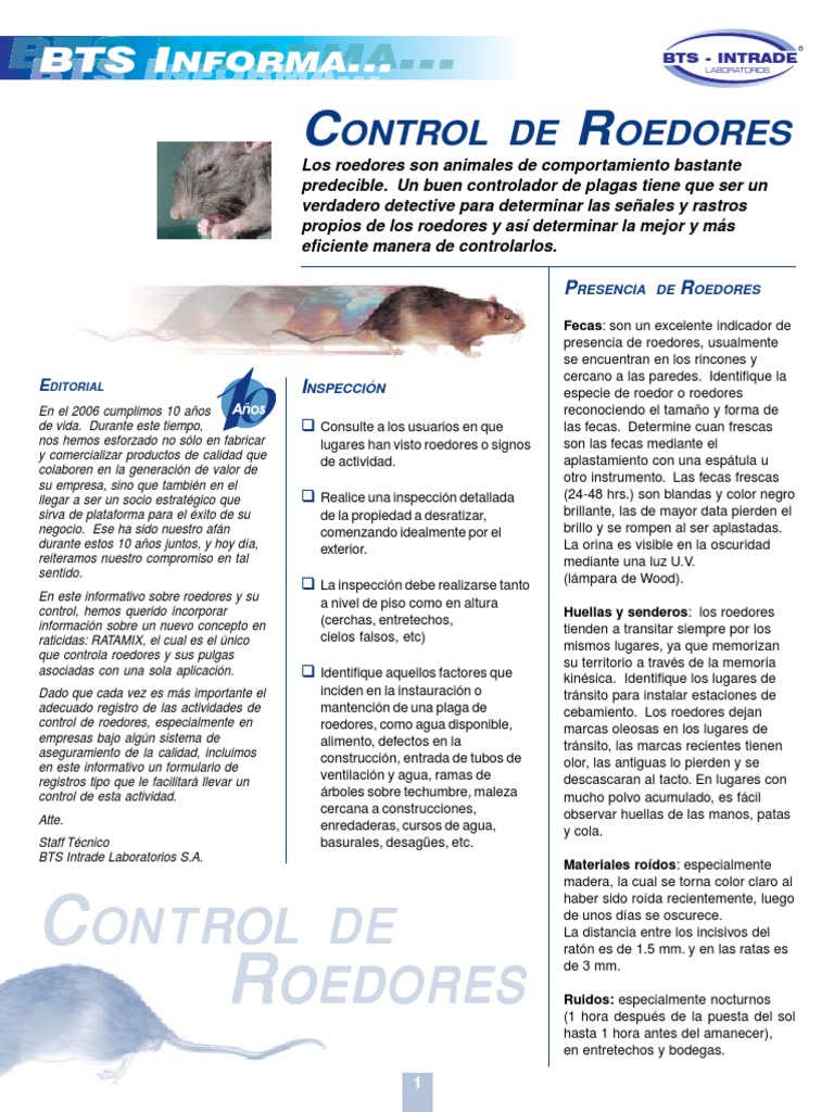 Control de Roedores: Señales y Métodos | PDF | Rata | Roedor