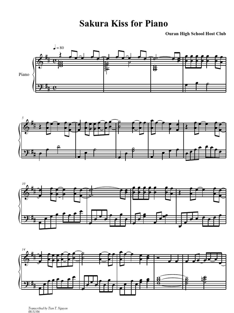 Cheiko Kawabe Sakura Kiss (Sheet Music) PDF Composiciones