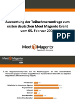 Umfrage-Auswertung Meet Magento #1.09