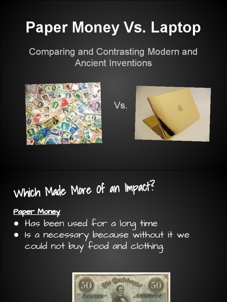 Paper Money Vs Laptop | PDF