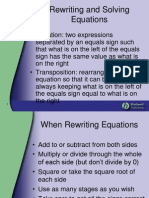 Rewriting and Solving Equations