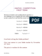 Maths Competition 2ºESO November 2013-14