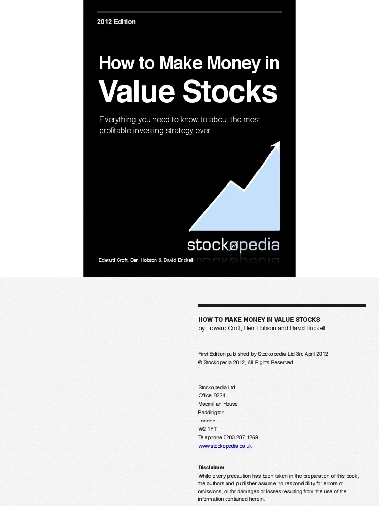 How To Make Money in Value Stocks - First Edition PDF | PDF | Value ...
