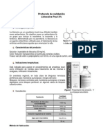 Protocolo de Validación Del Proceso de Fabricación