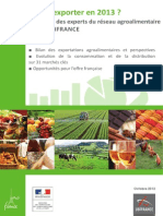 Ubifrance Export Agroalimentaire - Etude Ou-exporter-En-2013